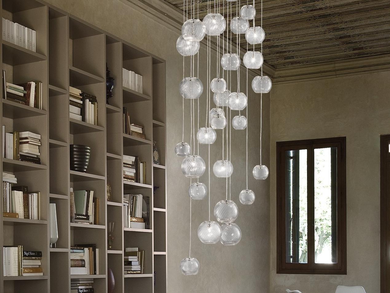OTO SP R Blown glass pendant lamp