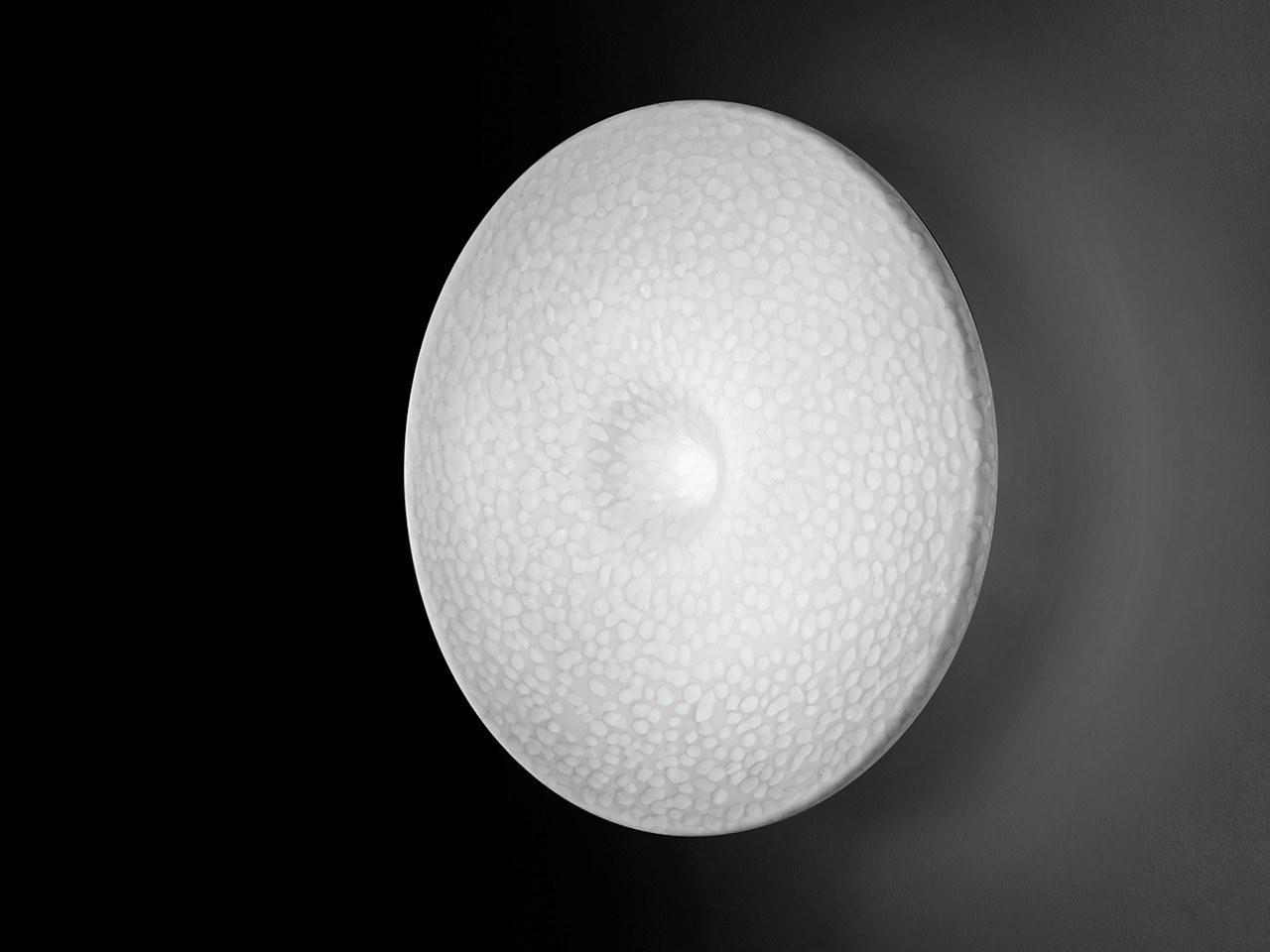 CRATER LED blown glass wall lamp with dimmer