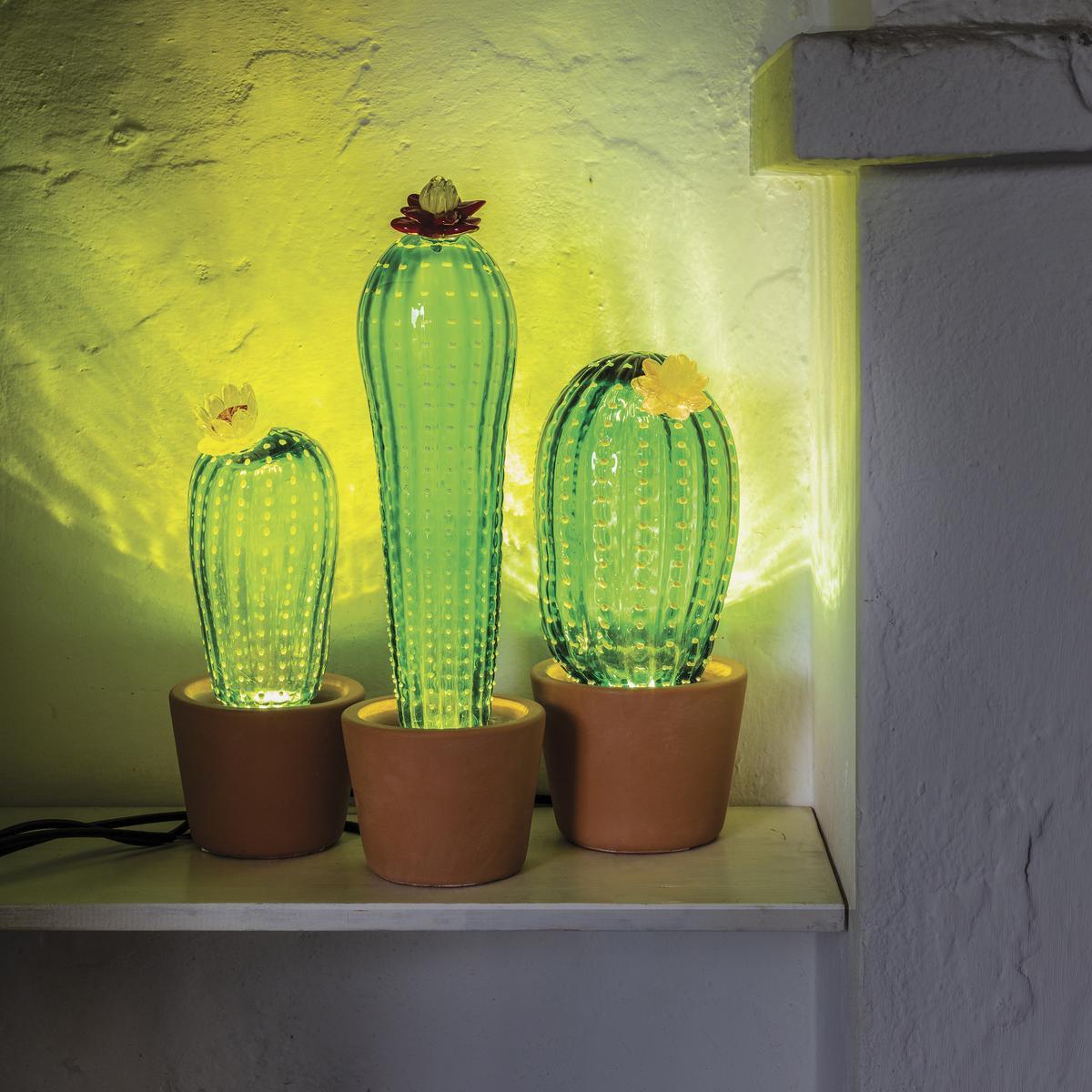 CACTUS SUNRISE Blown glass table lamp / floor lamp