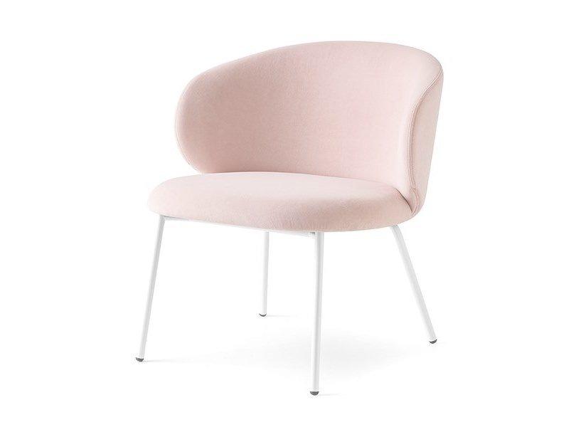 TUKA Fabric easy chair with metal legs