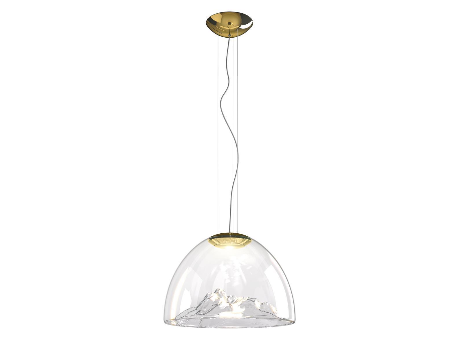 MOUNTAIN VIEW LED blown glass pendant lamp