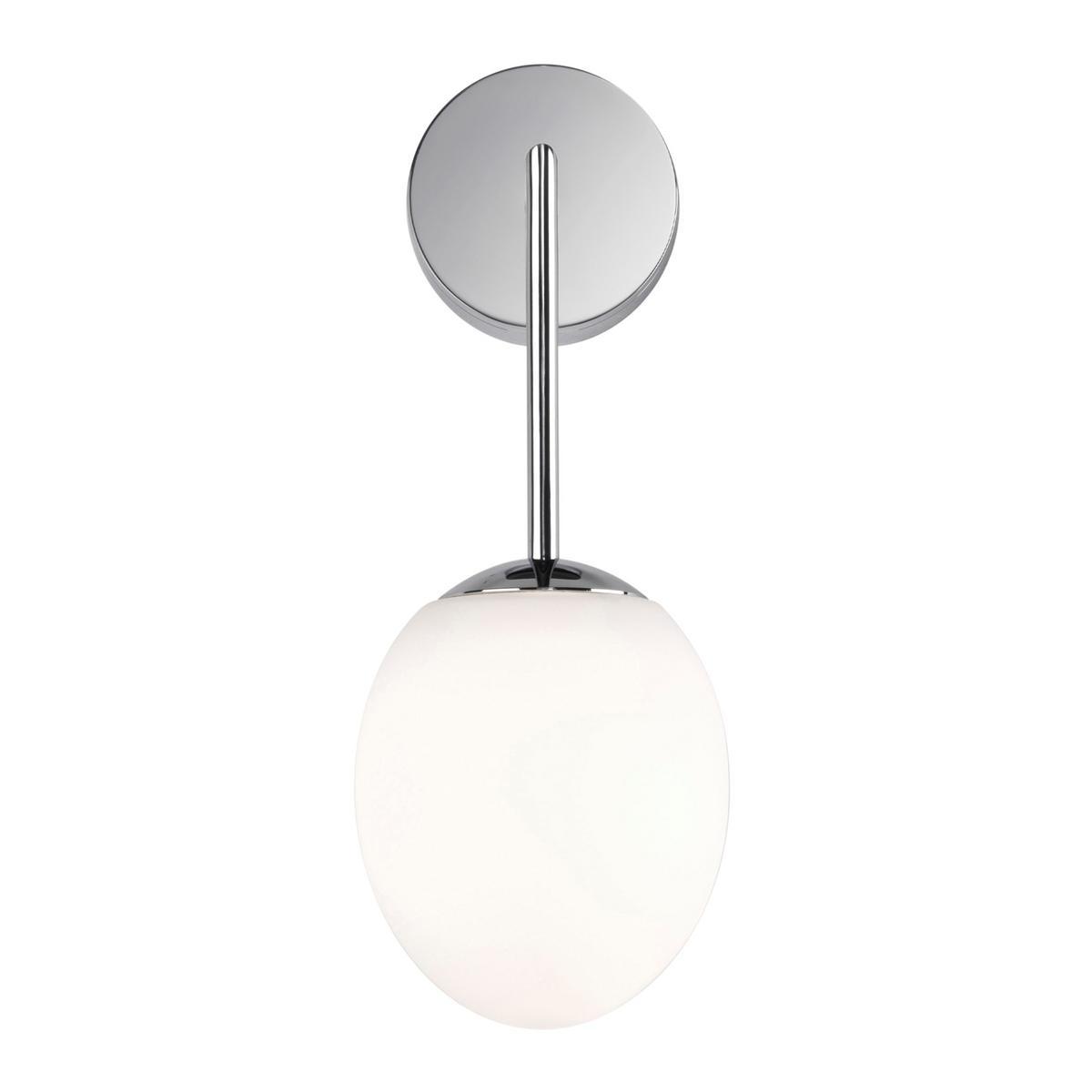 KIWI LED wall light in metal and opal glass