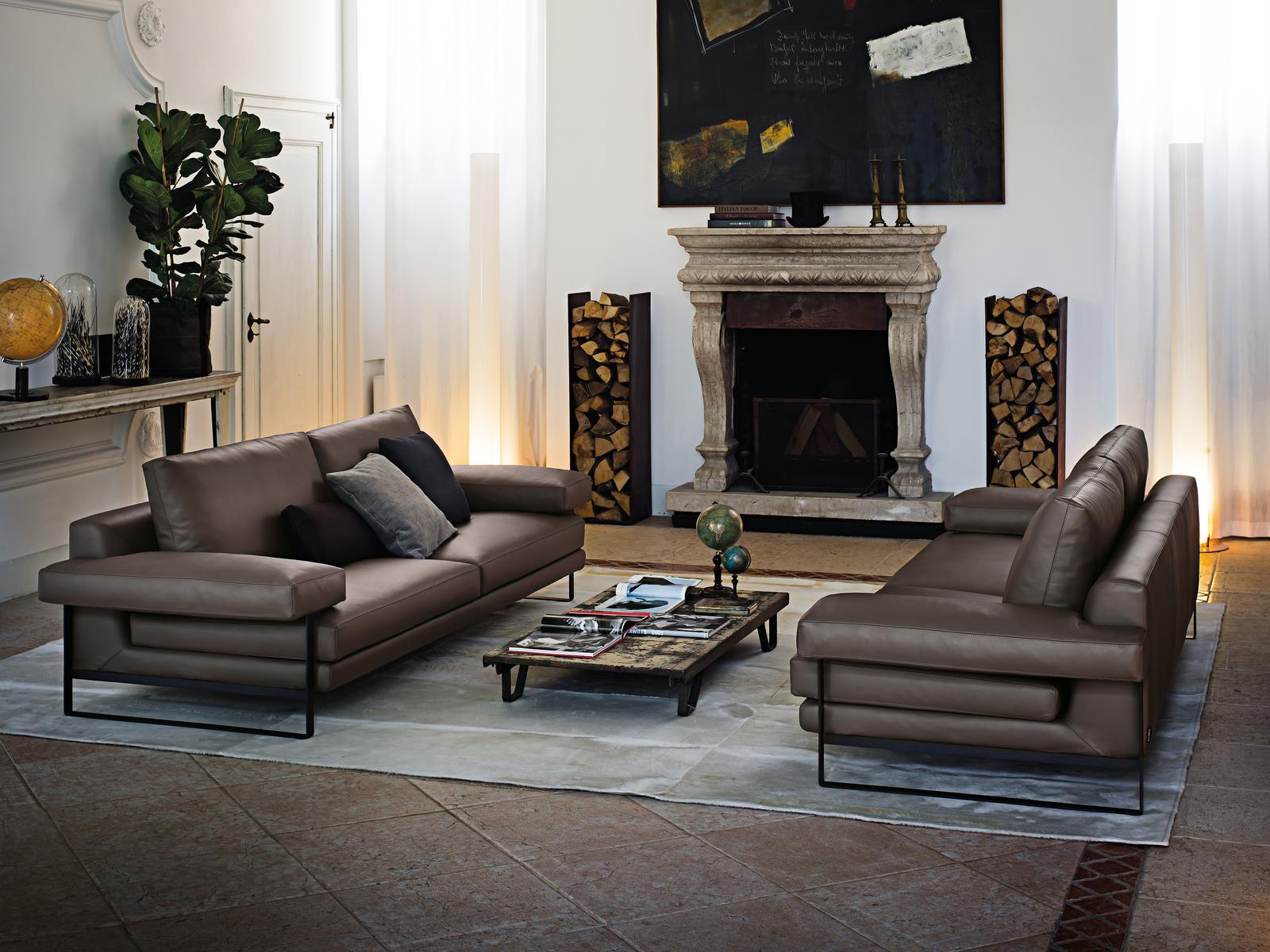 EGO 2 seater leather sofa