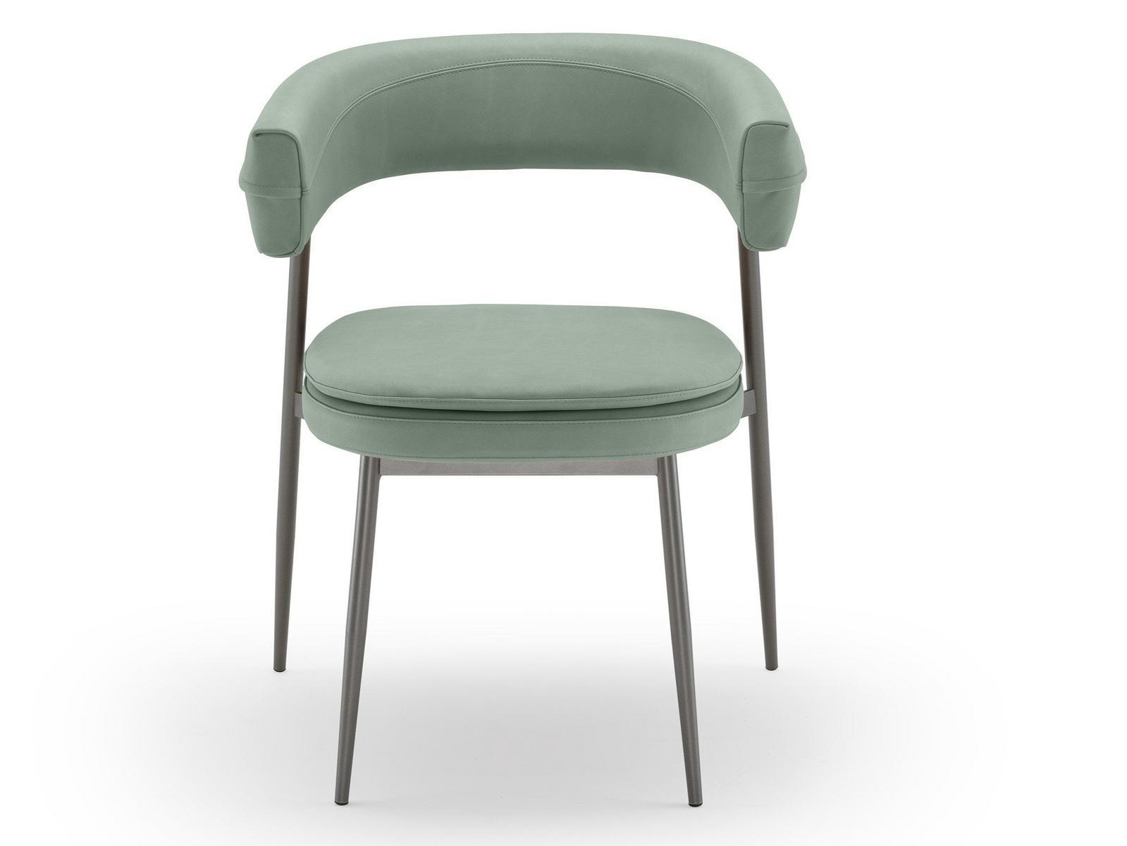 NENA Upholstered fabric chair with armrests