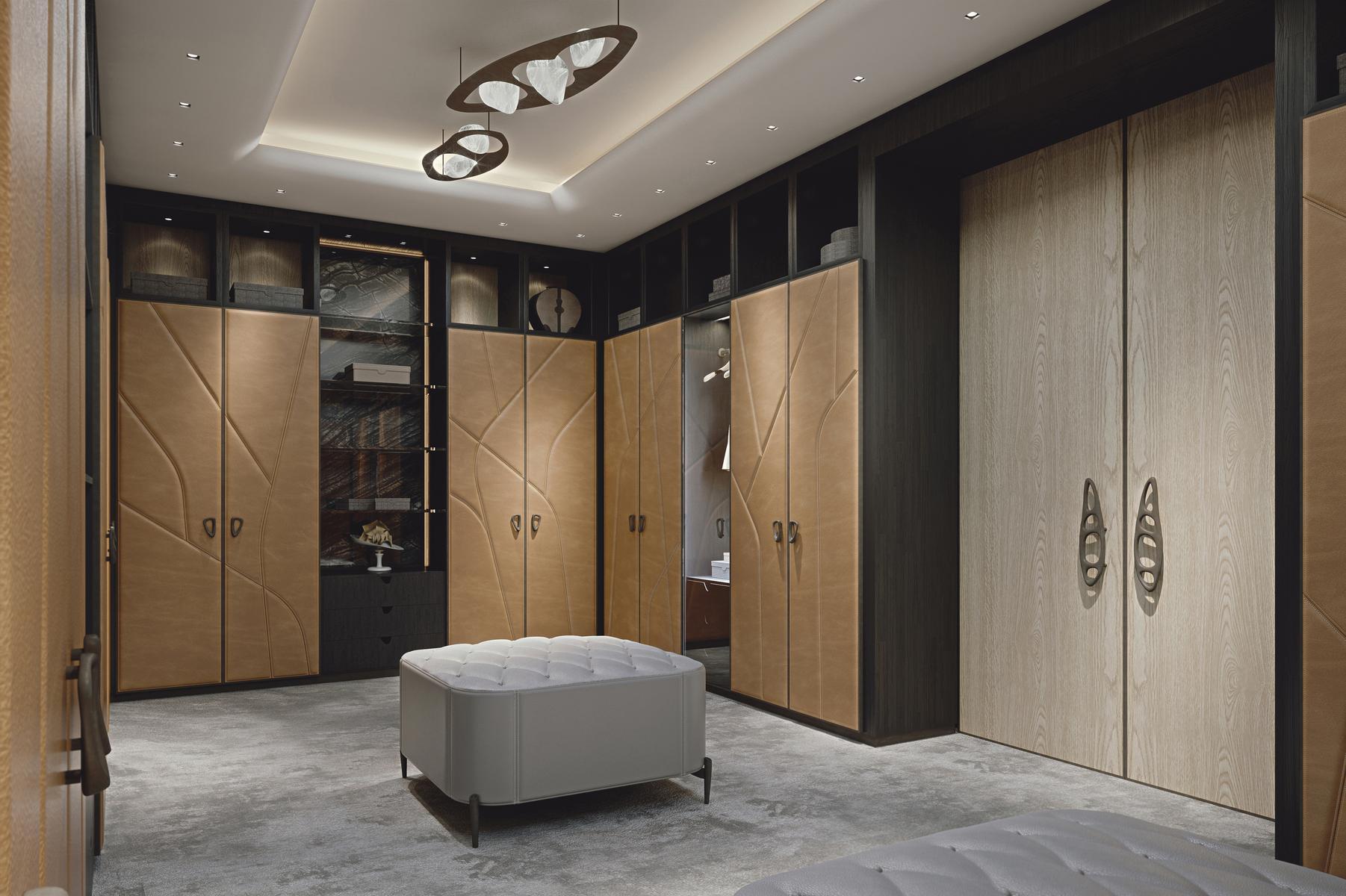 AFRODITE Custom wooden walk-in wardrobe