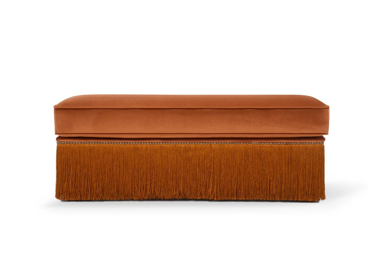 DIONE Upholstered rectangular fabric pouf