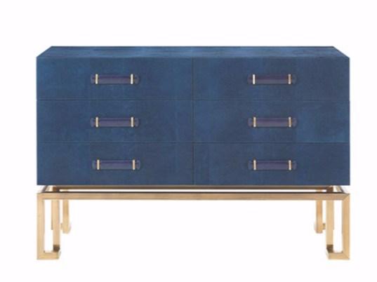 TRAFALGAR Leather chest of drawers