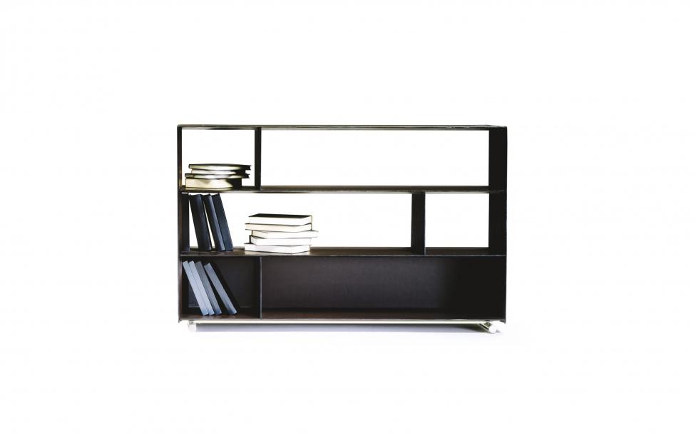 GROUNDPIECE Open metal bookcase