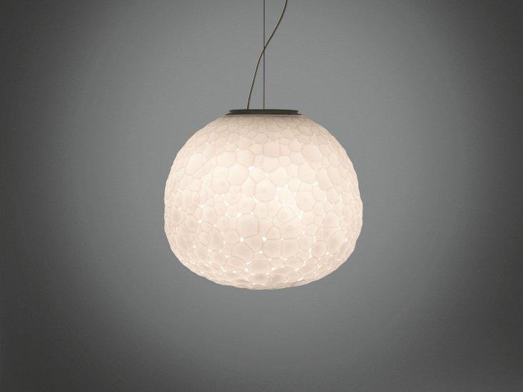 METEORITE Blown glass pendant lamp