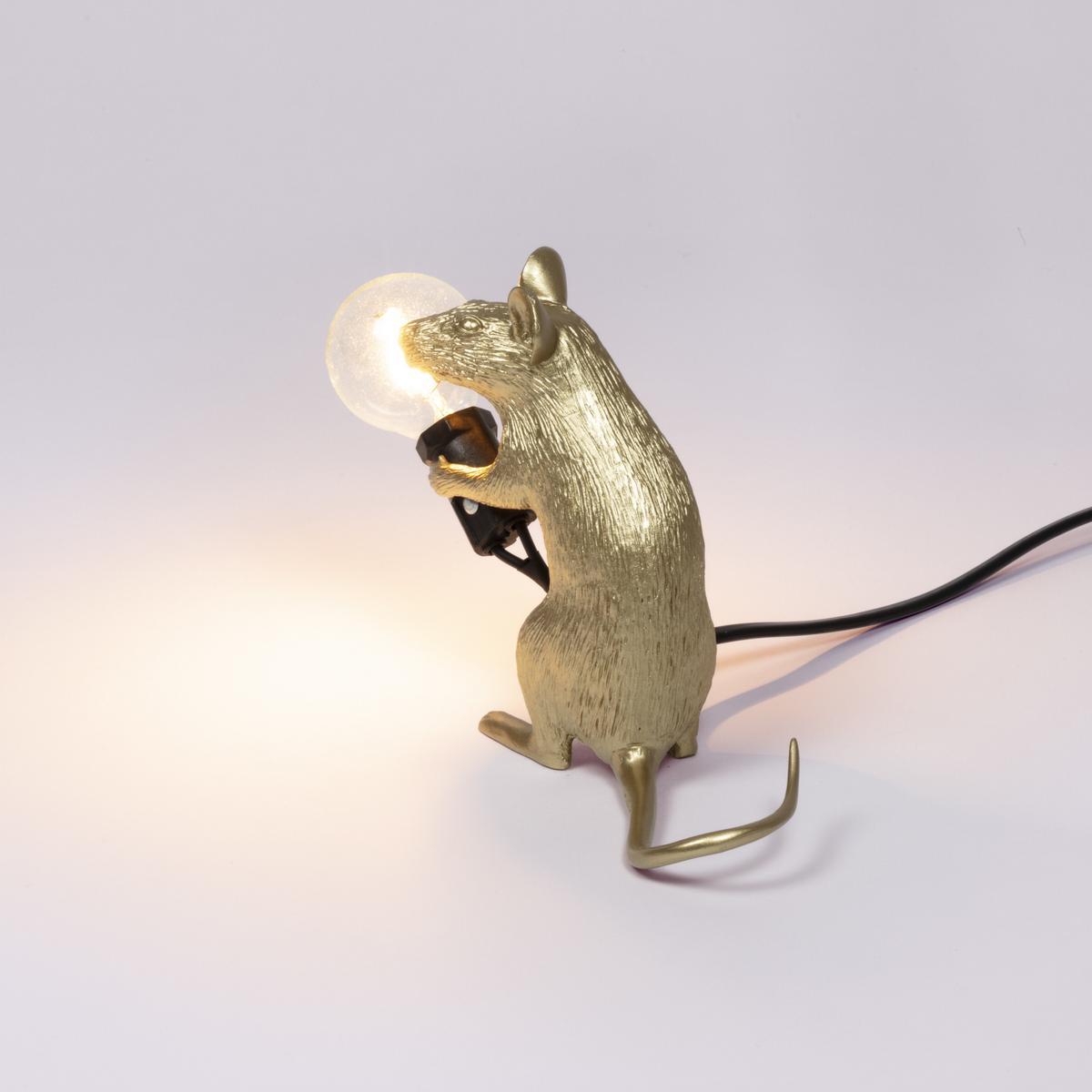 MOUSE LAMP GOLD - MAC LED resin table lamp