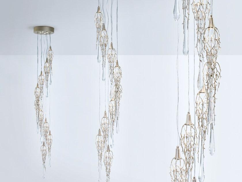 LIQUID PL370/13 Handmade bronze ceiling lamp