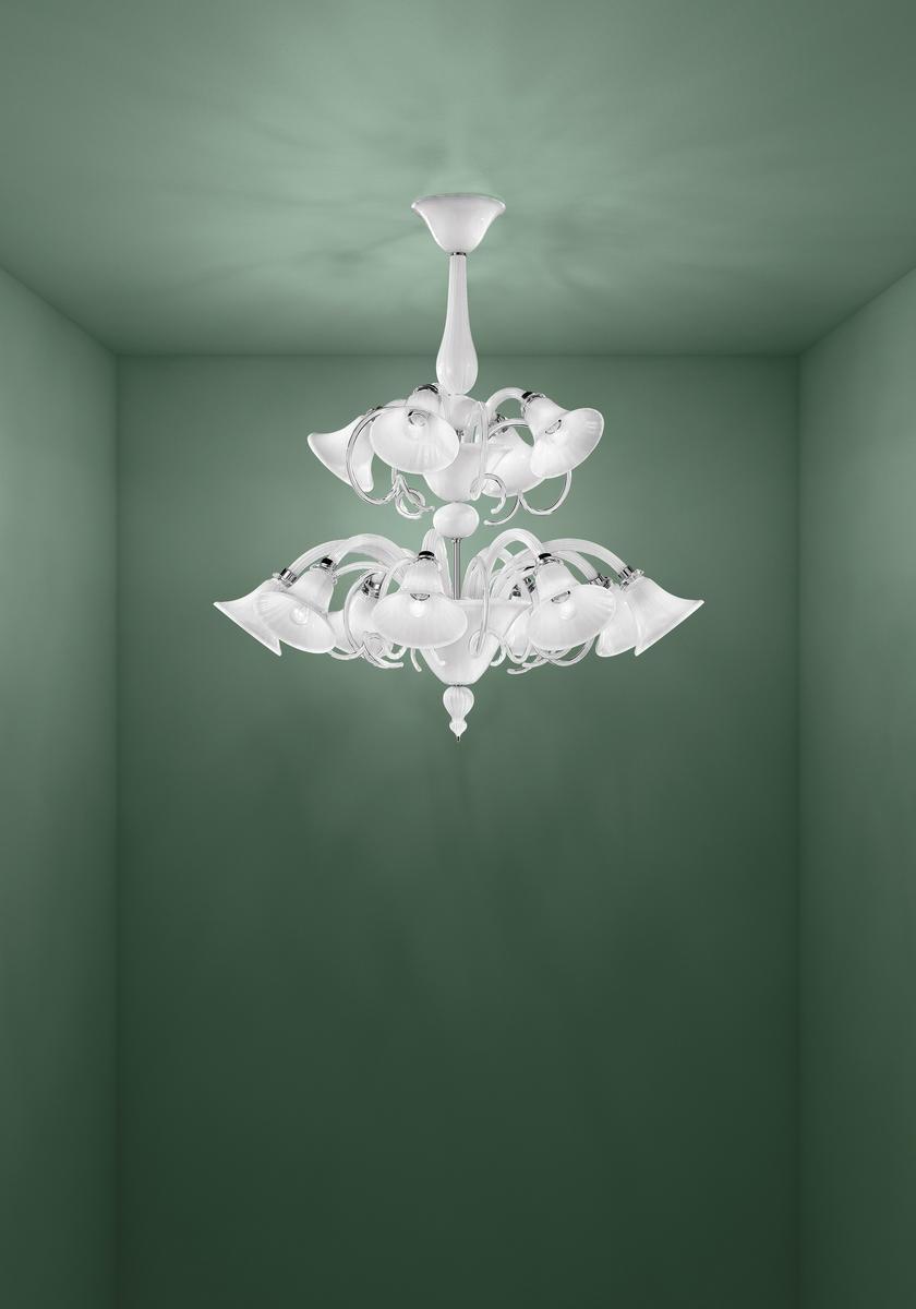 VENIER Blown glass chandelier