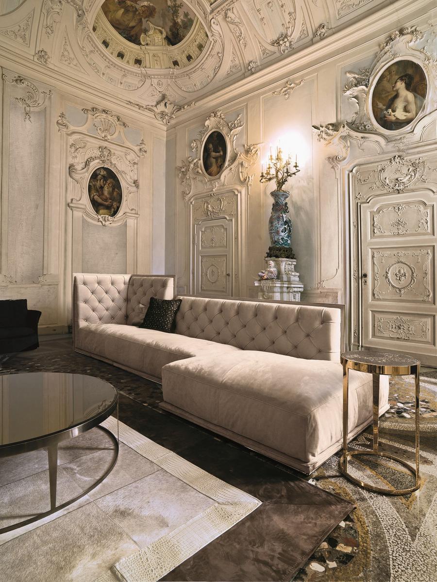 AMADEUS Round metal coffee table
