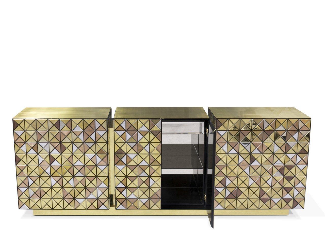 PIXEL Aluminium sideboard with doors