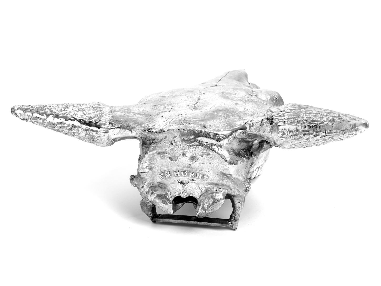 BISON SKULL Aluminium decorative object