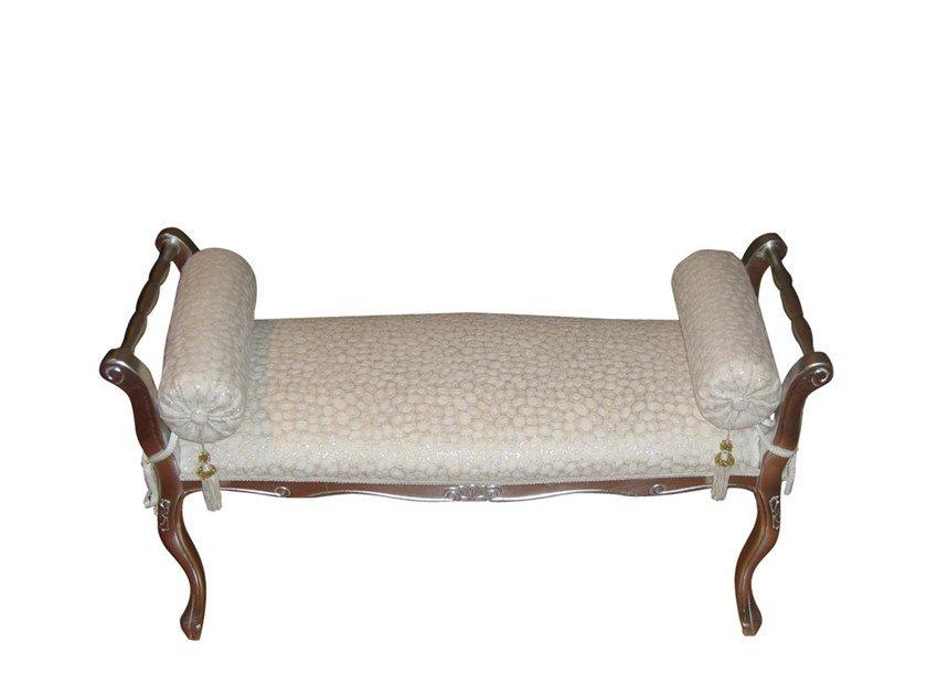 SOGNI D'AMORE Upholstered fabric and wooden bench