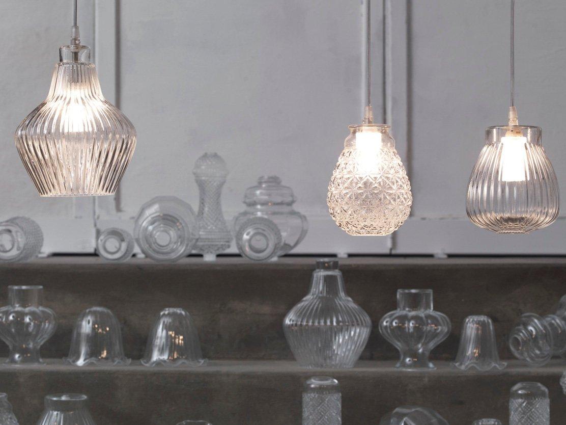 CERAUNAVOLTA Direct light glass pendant lamp