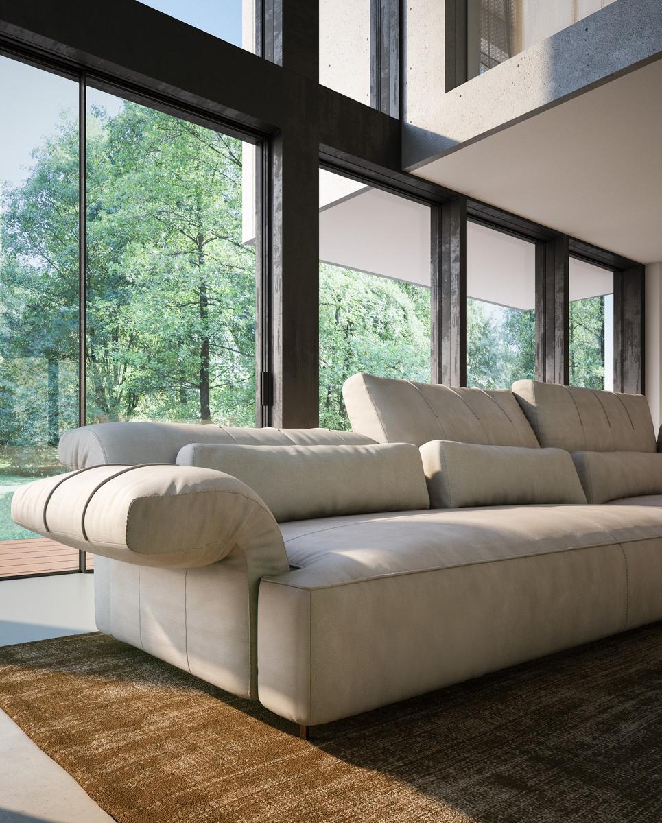 BRERA Sectional leather sofa