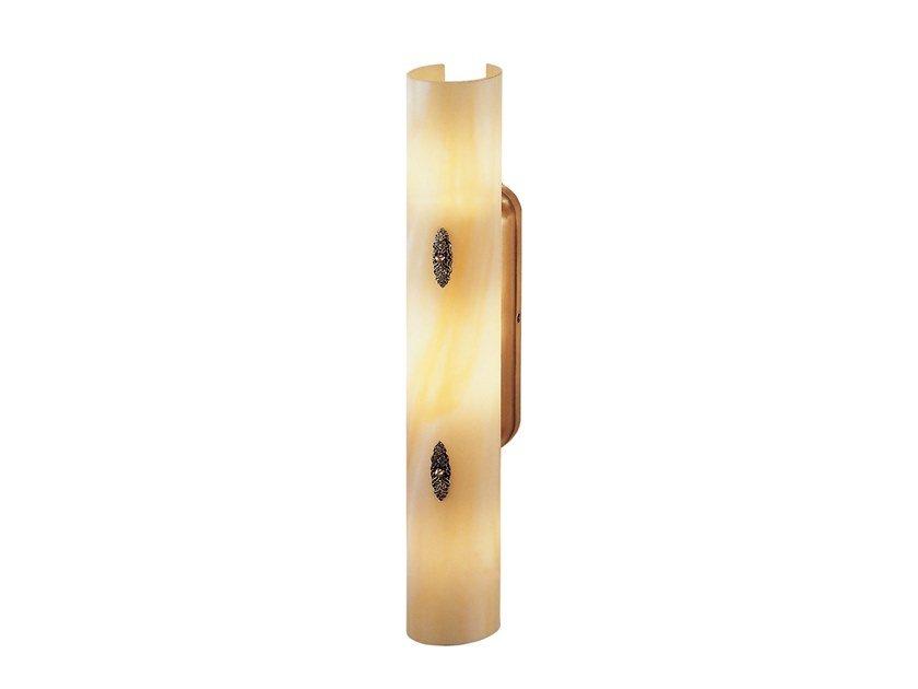 BRIAN 4001/A4 Antique brass wall light with onyx glass