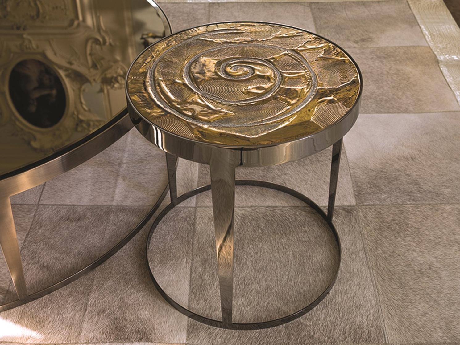 AMADEUS Round metal coffee table