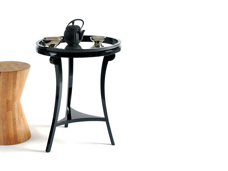 5TH Round wood and glass side table