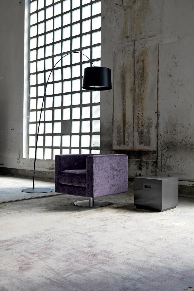 SUDEK Swivel armchair with removable cover