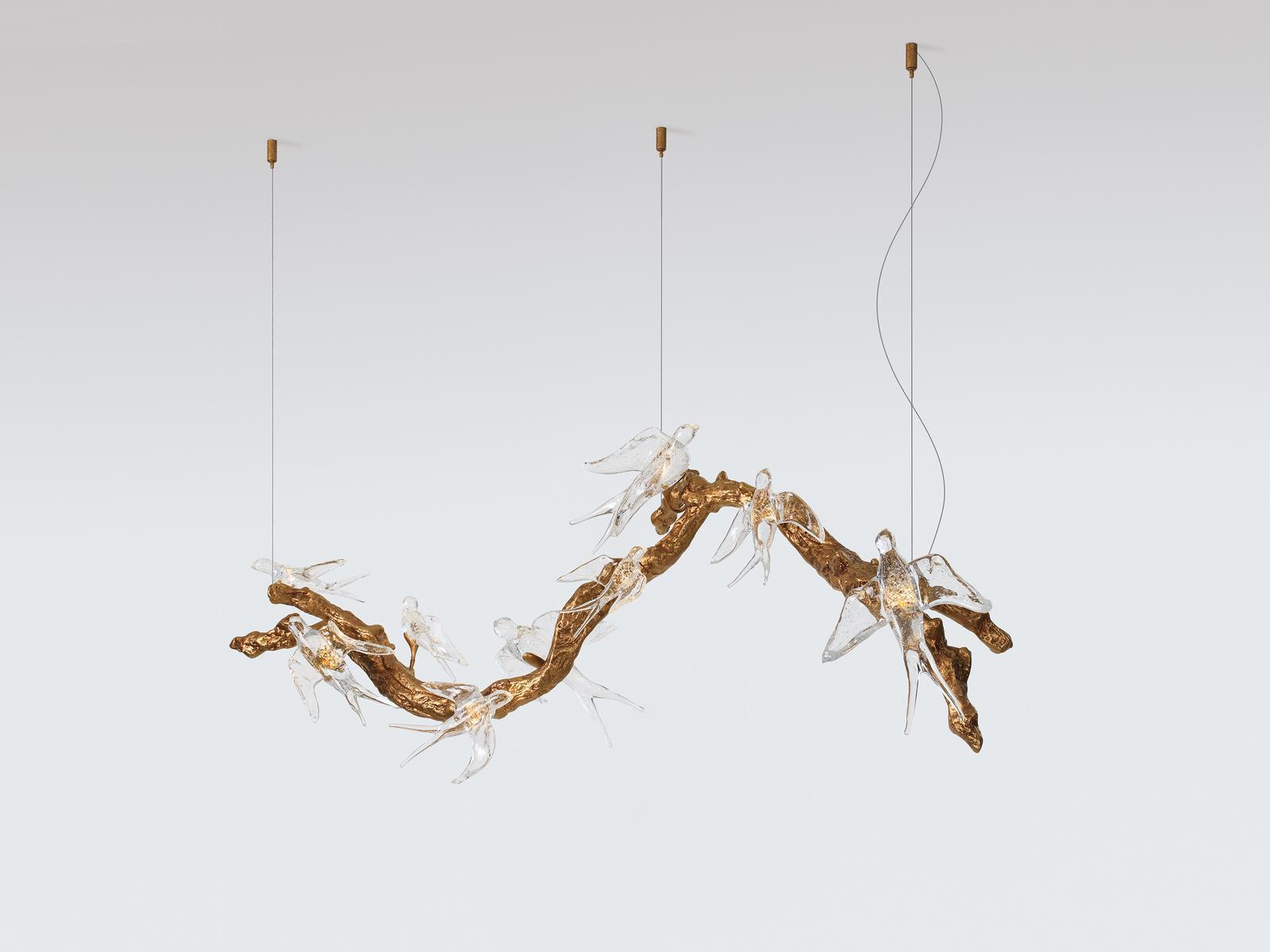 VOA CT3418/10 LED handmade bronze pendant lamp