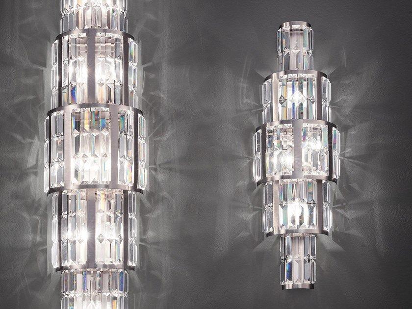 IMPERO & DECO VE 764 A4P/ A9G Incandescent metal wall light with crystals