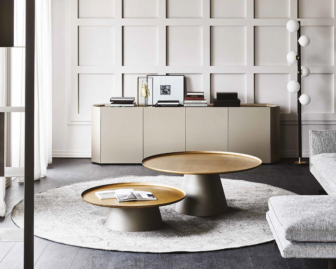 AMERIGO Round metal coffee table