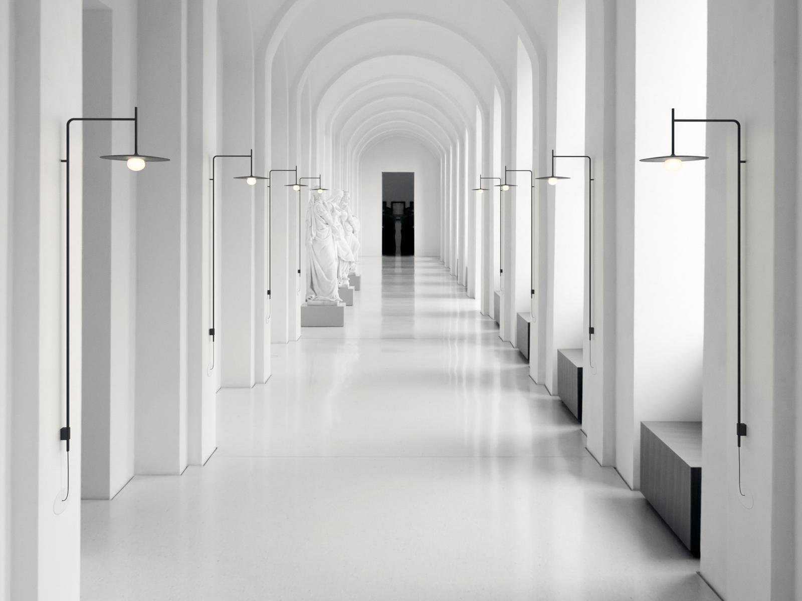 TEMPO 5762_5763 LED direct light steel wall lamp with fixed arm
