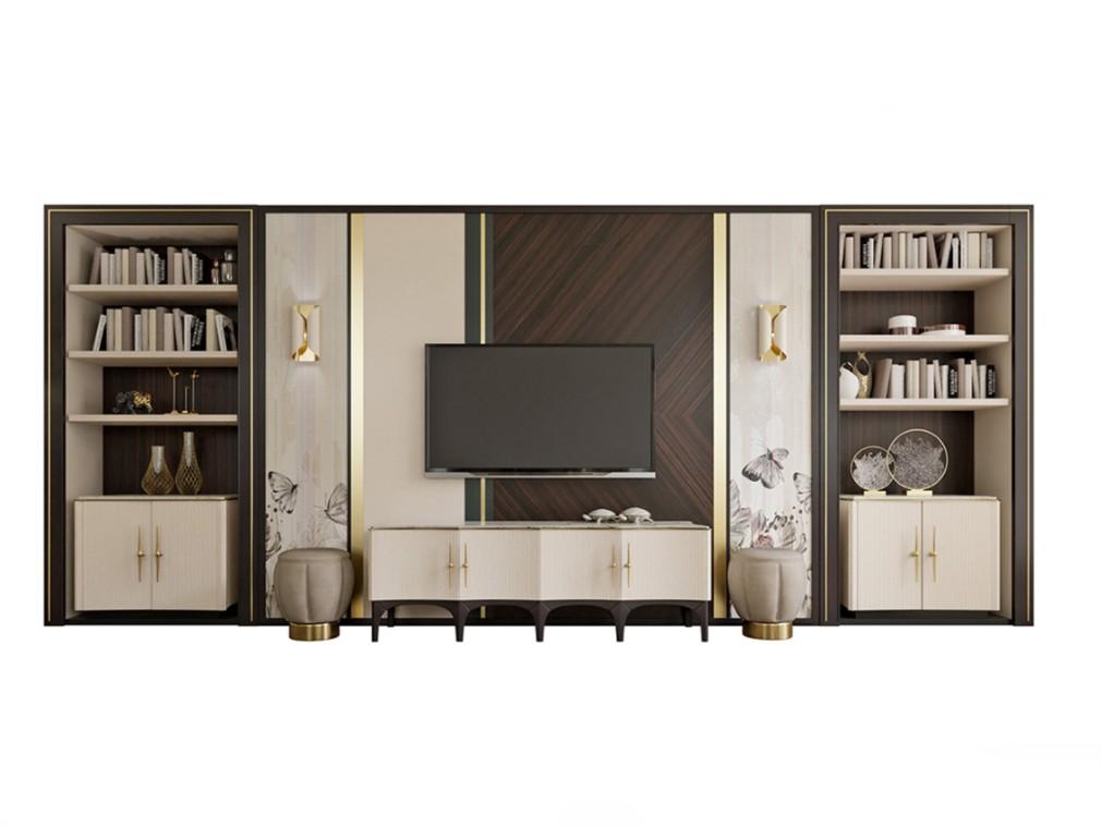PR.860.1 Custom wooden TV wall system PR.860.1 Custom wooden TV wall system