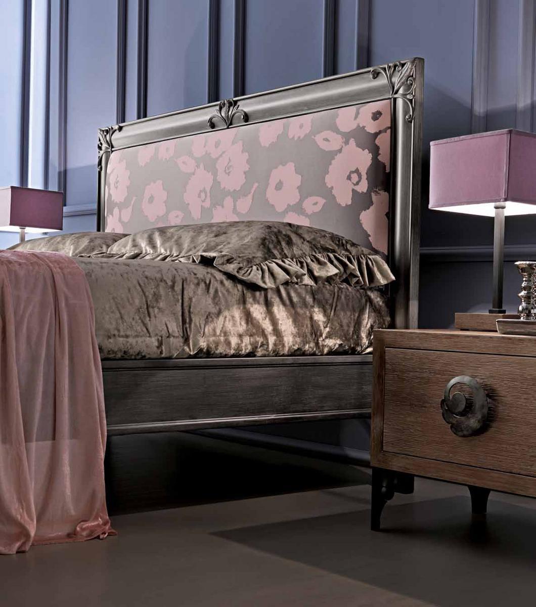 CLARA Double bed with upholstered headboard