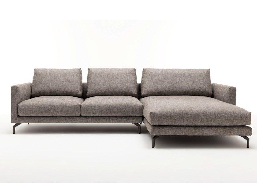 333 JOLA Sectional fabric sofa with chaise longue