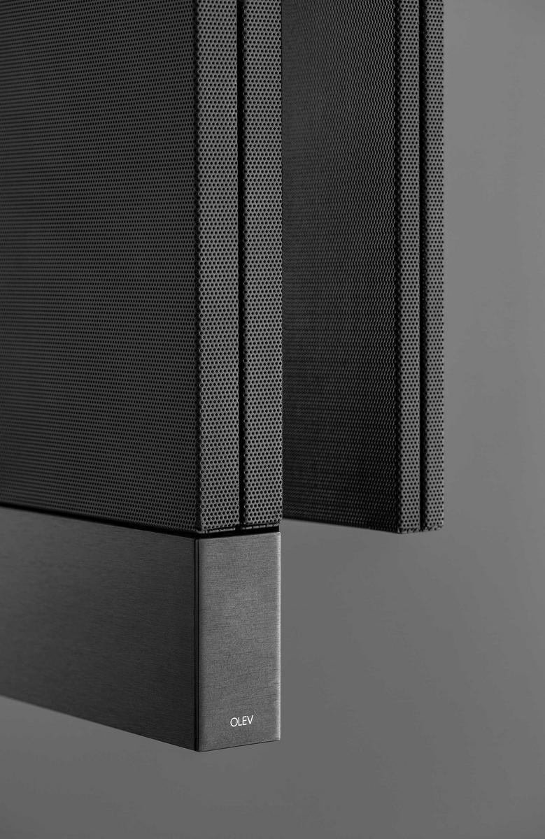 STAGE HORIZONTAL SILENCE LED perforated metal pendant lamp