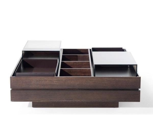ST. GERMAIN Wooden coffee table with storage space