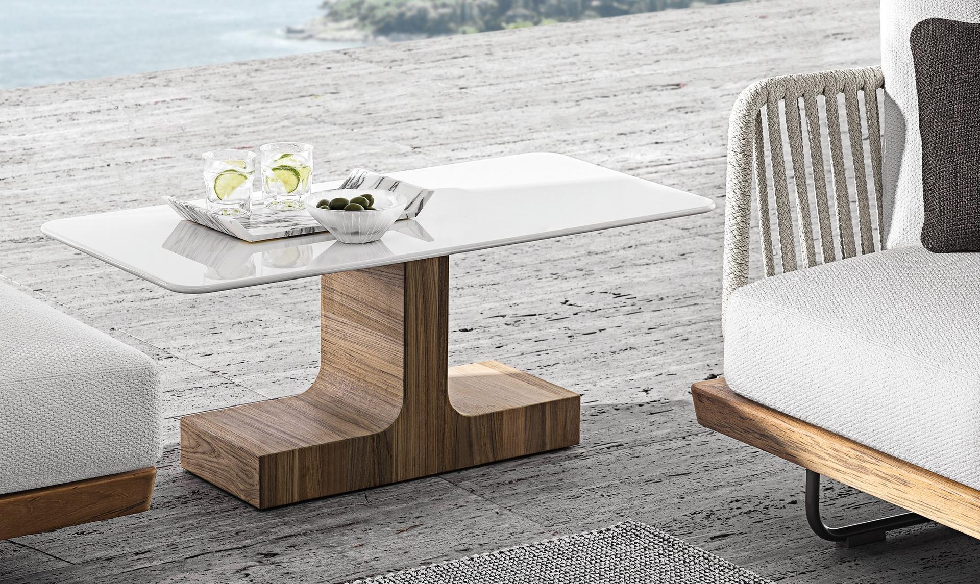 BLOCK OUTDOOR Wooden garden side table