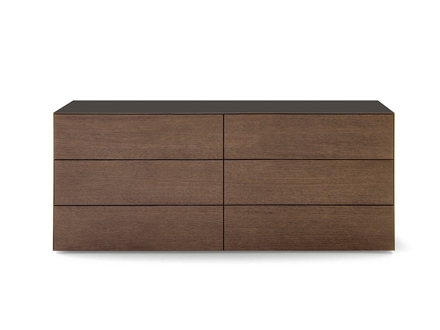 NORMA Wooden chest of drawers with integrated handles