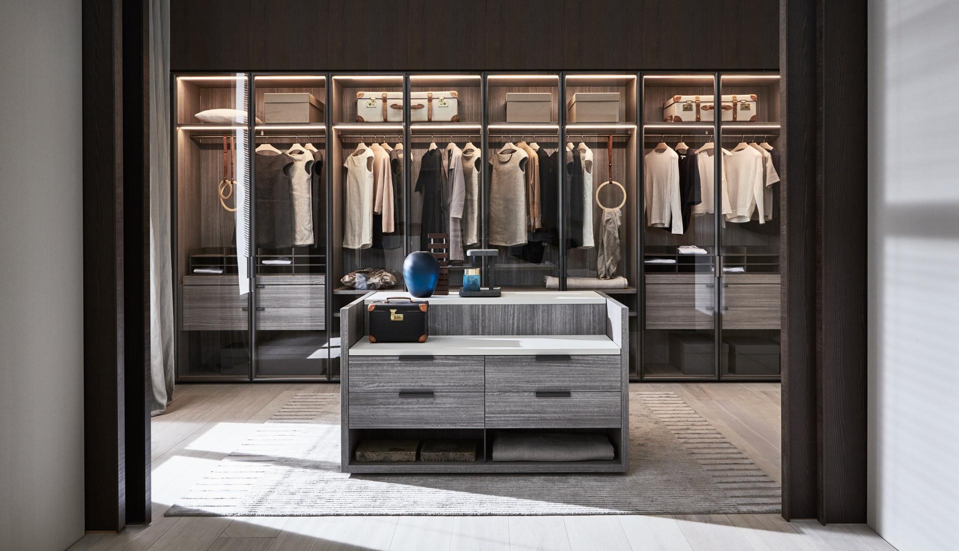 GLISS MASTER WINDOW Hinged glass cabinet door for wardrobes