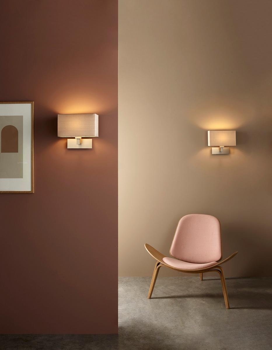 PARK LANE Wall lamp in steel and fabric