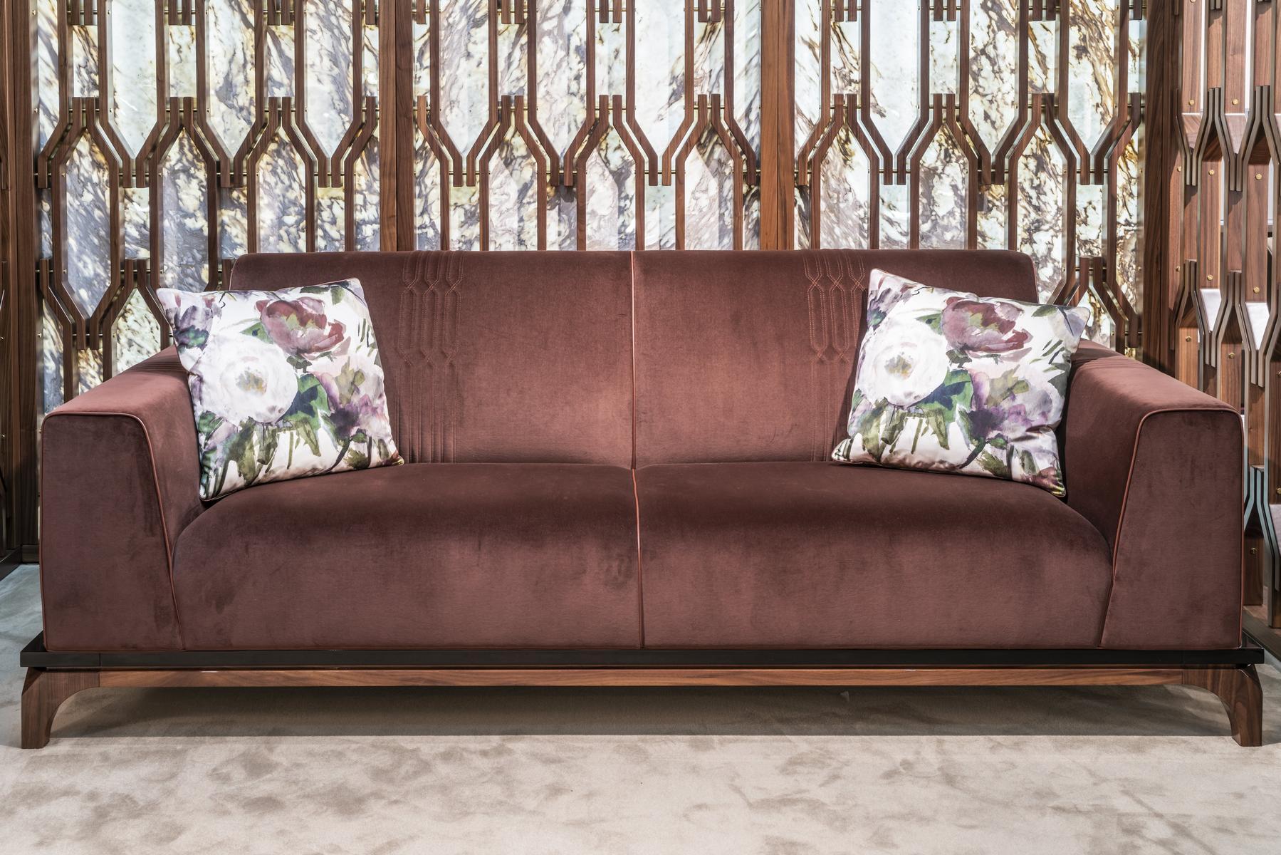 HARMONY 3 seater velvet sofa