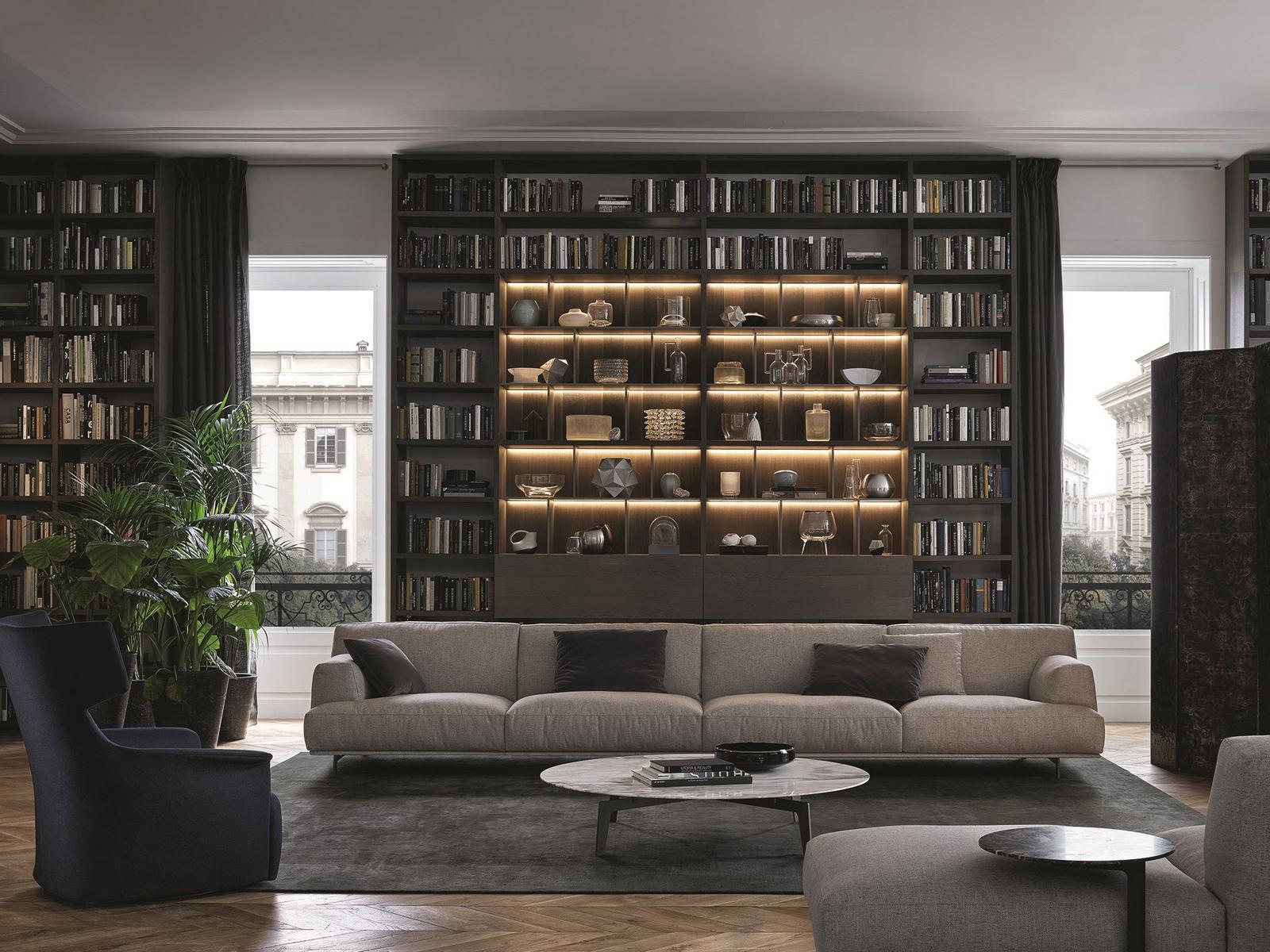 WALL SYSTEM Sectional wooden bookcase