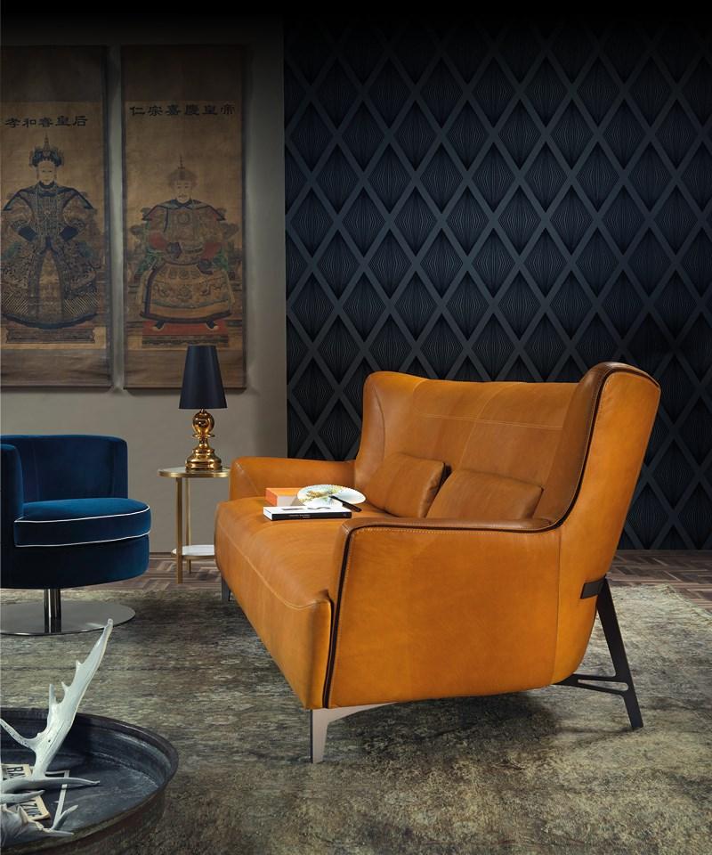 HARMONY Sectional leather sofa