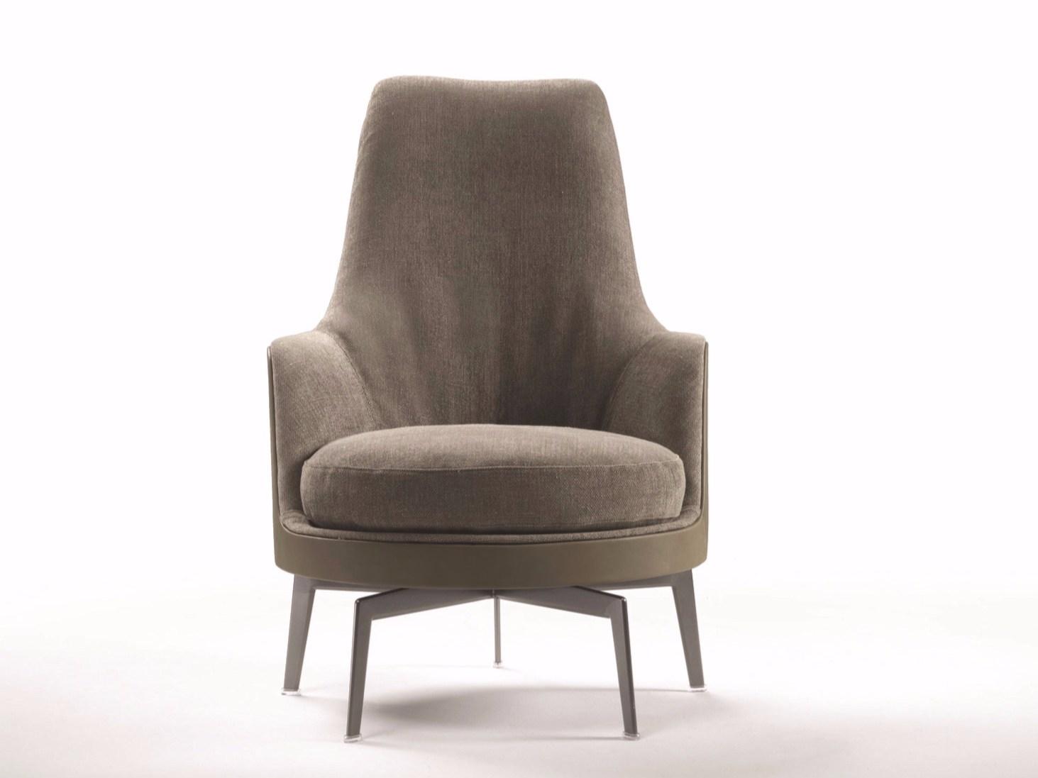 GUSCIOALTO High-back fabric armchair