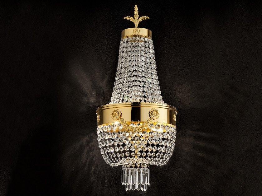 IMPERO & DECO VE 818 A3 Incandescent metal wall light with crystals