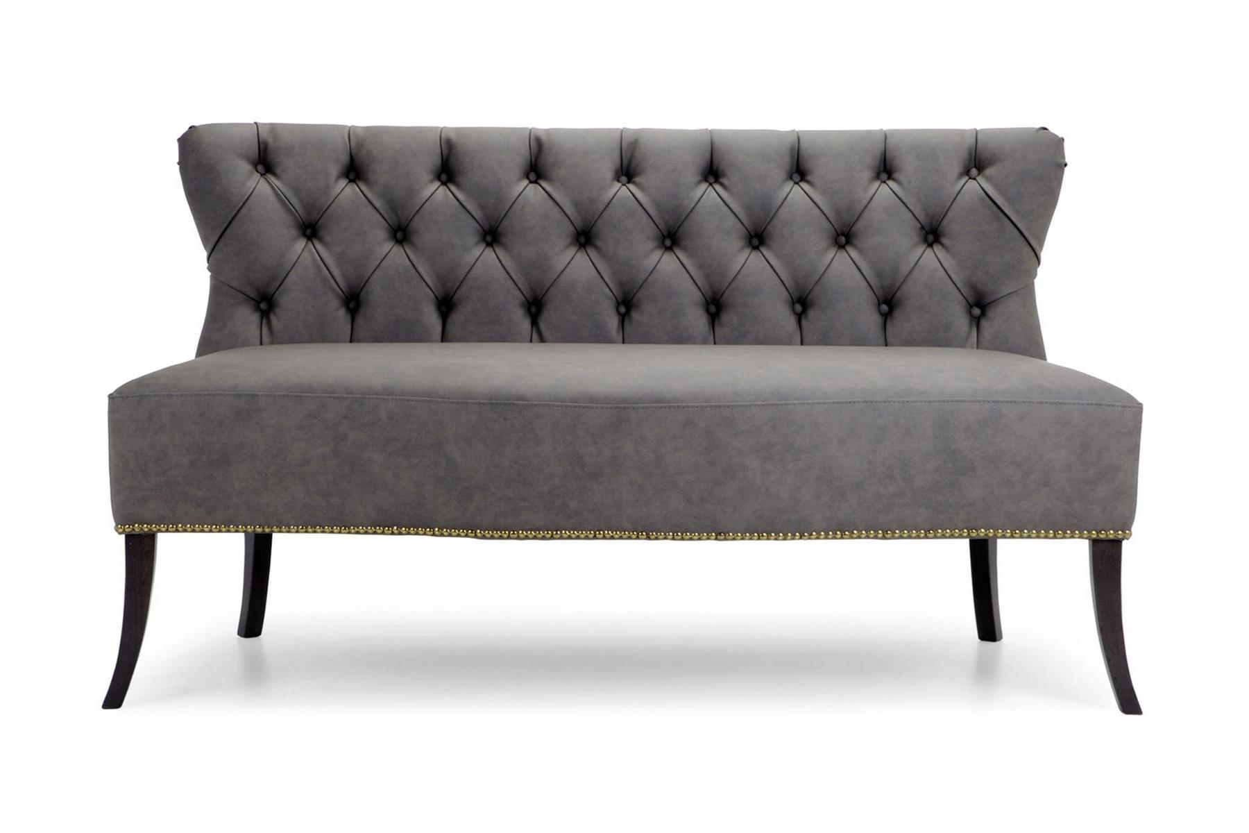 MORK Chesterfield style tufted leather sofa