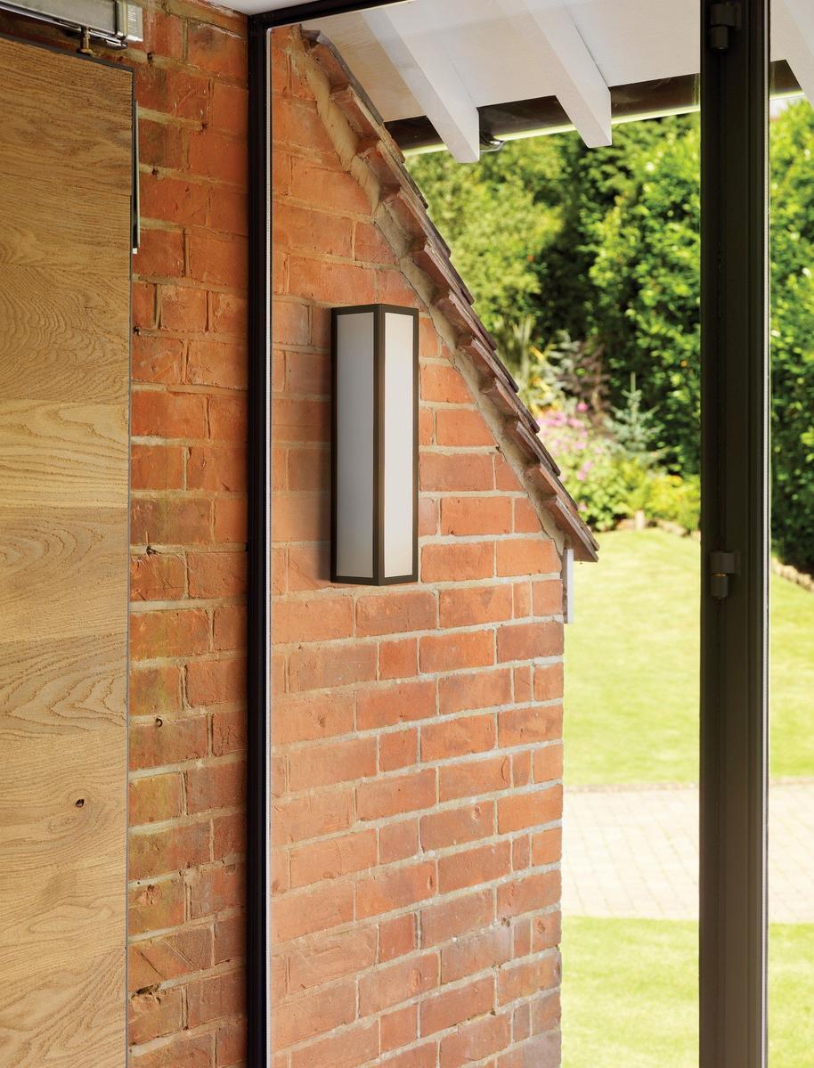 SALERNO 520 Glass and steel outdoor wall lamp
