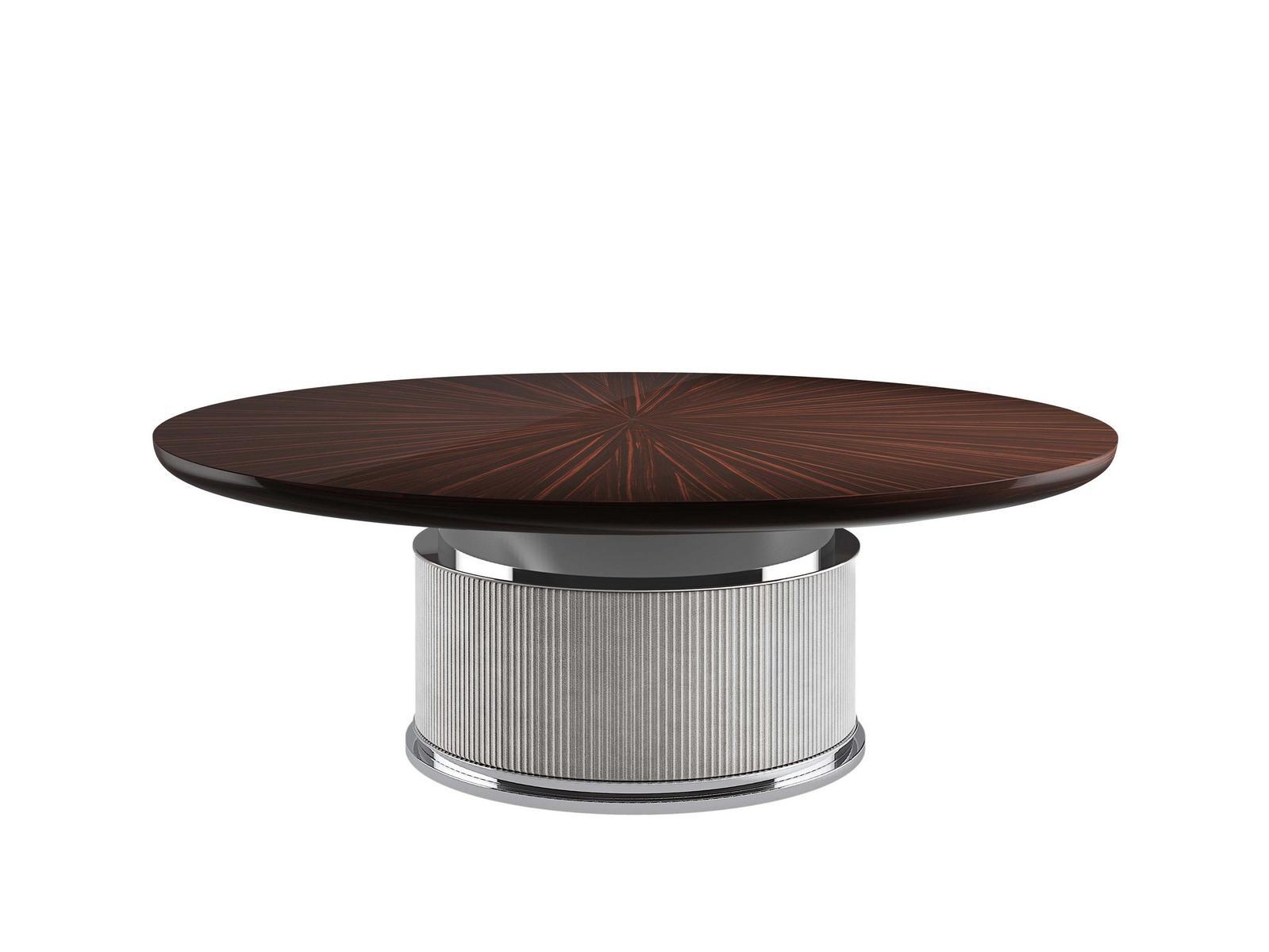 ROCK T Round wooden dining table