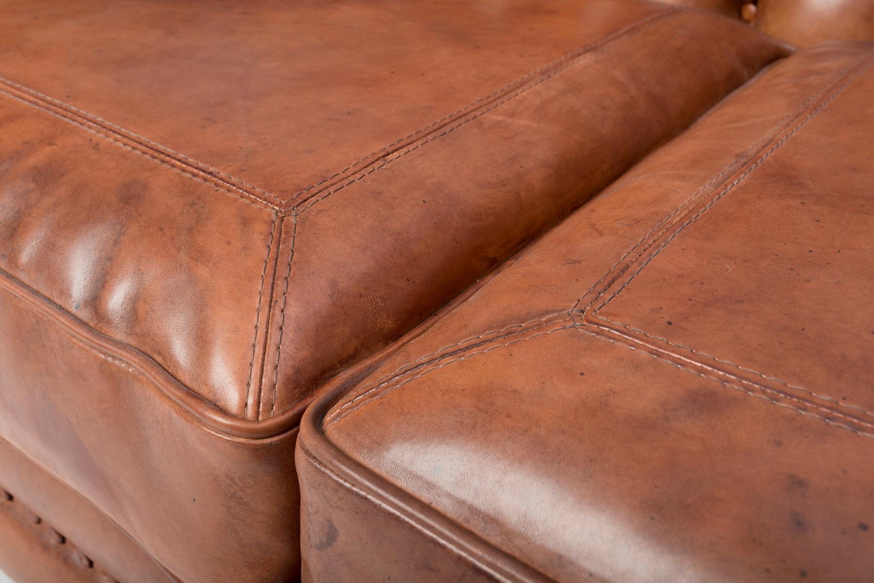 TIPO Tufted 3 seater leather sofa