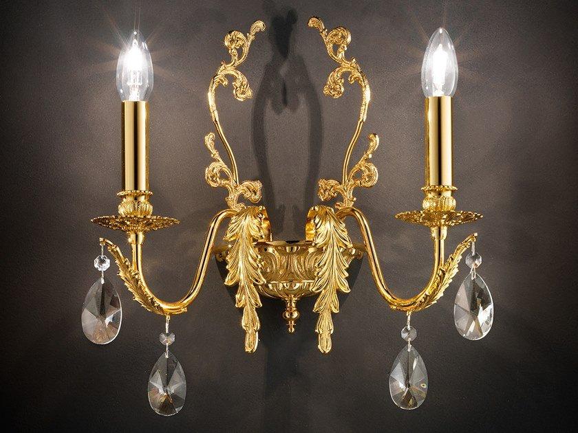 ACANTIA A2N Incandescent metal wall lamp with crystals