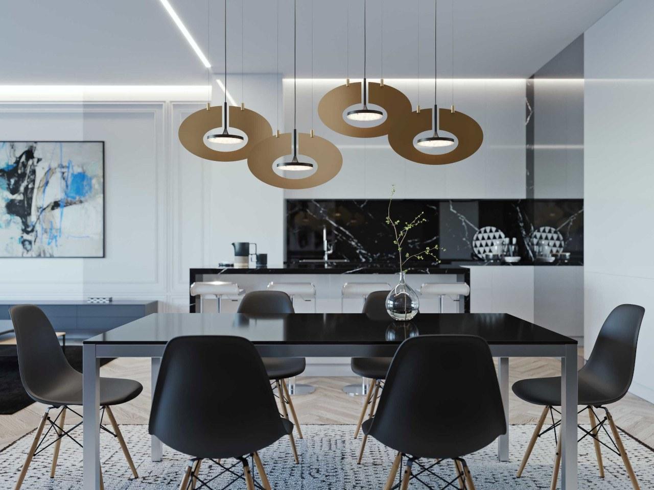 EYE IN THE SKY H4 MINI LED direct light Anodized aluminium pendant lamp
